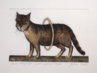 "Kass rõngaga", ofort 2004, 69€
