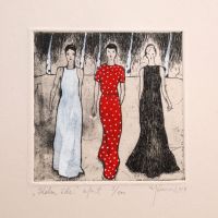 "Kolm õde" ofort 2014,56€/ 69€