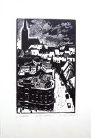 TalvineTallinn, puugravüür 1963, 13 x 8 cm, 79€