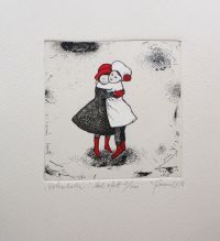 "Sõbrakalli" ofort 2018, 56€/ 69€, raamis 159€