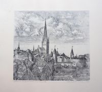 "Tallinn augustikuul" ofort 1973, 22 x 24 cm