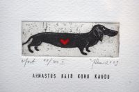 "Armastus käib kõhu kaudu" ofort, 20€