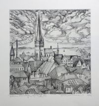 Tallinn Olevistega, ofort 1970, 26 x 26 cm