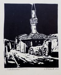 Bahtšissarais, linool 1961, 20 x 17 cm, 69€