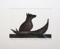"Paadiga sõitev loom" ofort 1997,69€