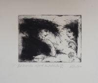 "Kohtumine" ofort/metsotinto 10 x 7 cm, 60€
