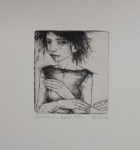 "Saladus" ofort 8 x 9 cm,80€