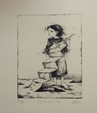 "Trepp"I ofort 13 x 17 cm, 140€