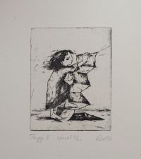 "Trepp"II ofort 8 x 10 cm, 100€