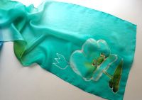 maalitud siidsall 40 x 150 cm, 49€